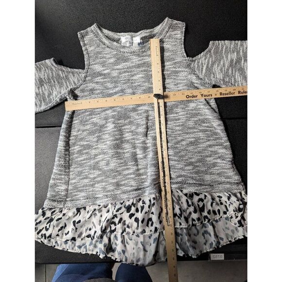 Fever Sleeveless Top with Ruffled Animal Print Bottom Women's Small - Picture 6 of 6